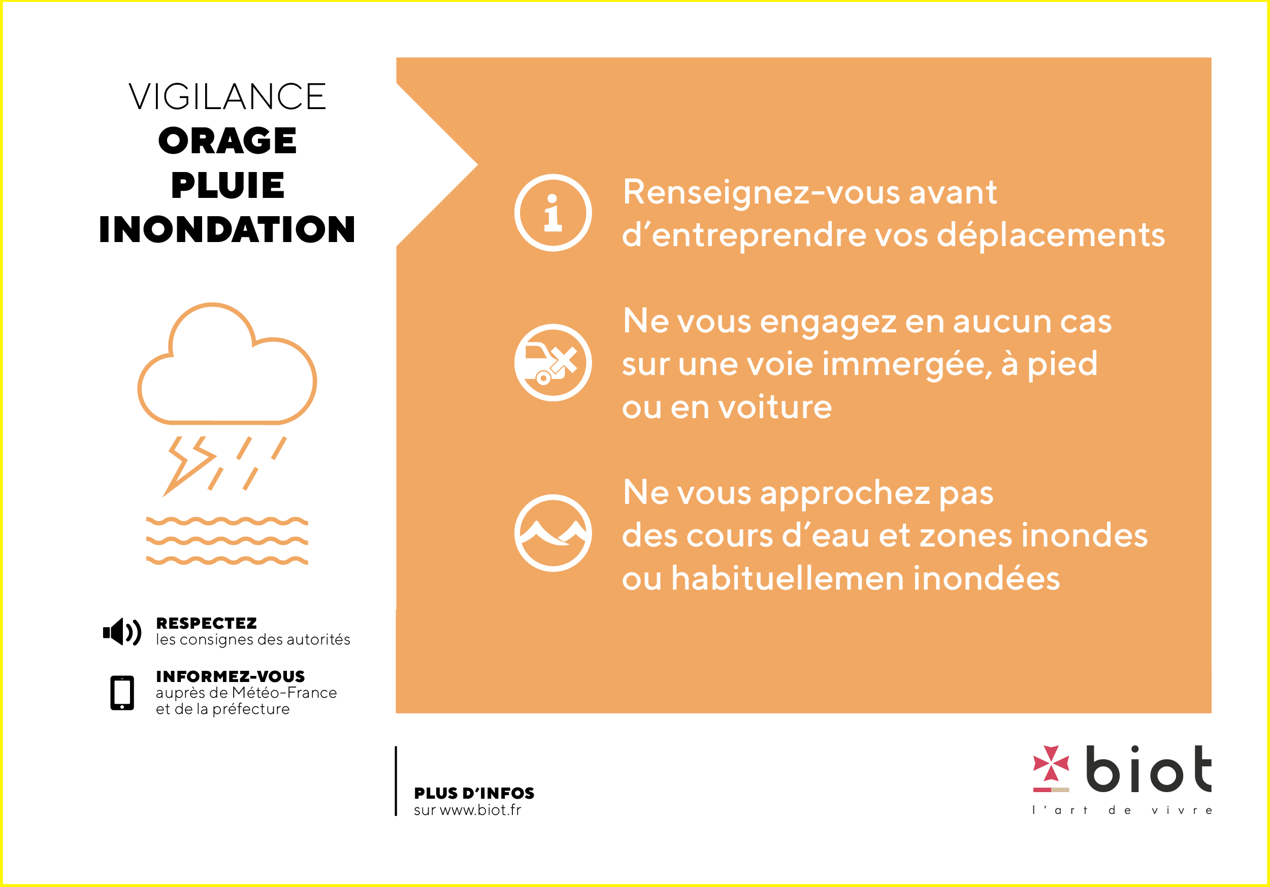 Vigilance pluie - inondation nuit de mardi à mercredi 20 octobre