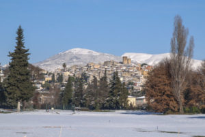 Biot sous la neige