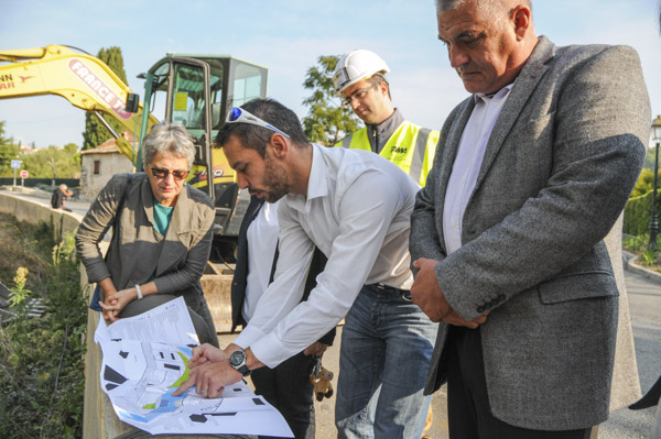 Travaux de réparation dans la Brague - Biot