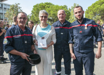 Cérémonie de remise de décorations aux sapeurs-pompiers du SDIS 06 mobilisés la nuit du 14 juillet  2016