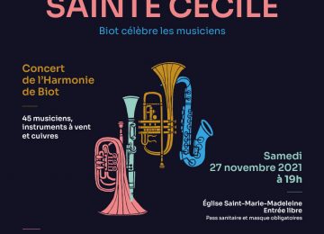 Fête de la Sainte Cécile : Biot célèbre les musiciens, samedi 27 novembre à 19h à l’Église Sainte-Marie-Madeleine