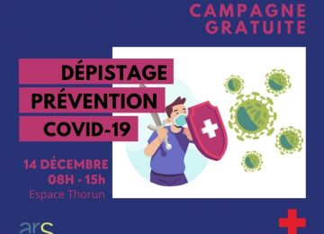 Campagne gratuite de dépistage du Covid-19 – Mardi 14 décembre