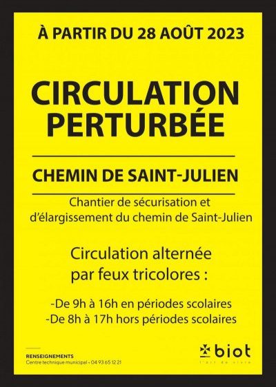 Travaux Chemin de Saint-Julien