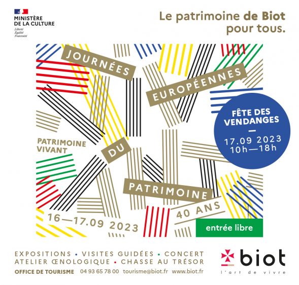 Journées Européennes du Patrimoine : « Le patrimoine de Biot pour tous »