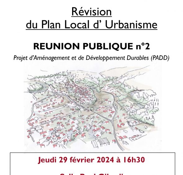 2ème réunion publique relative à la Révision générale du Plan Local d’Urbanisme