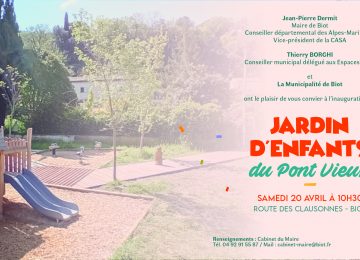 Inauguration du nouveau jardin d’enfants du Pont Vieux